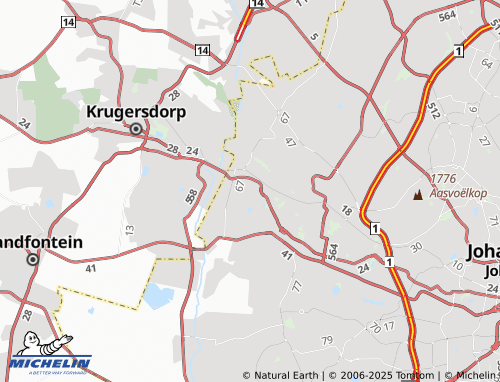 MICHELIN Grobler Park Extension 28 map - ViaMichelin
