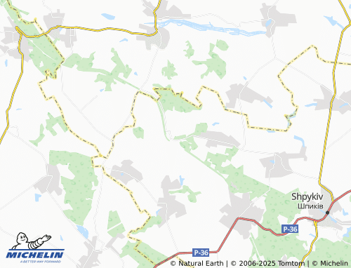 MICHELIN Huta-Bushynska map - ViaMichelin