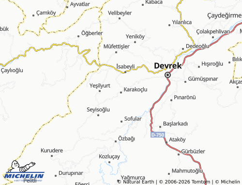 Mapa MICHELIN Karakoçlu - ViaMichelin