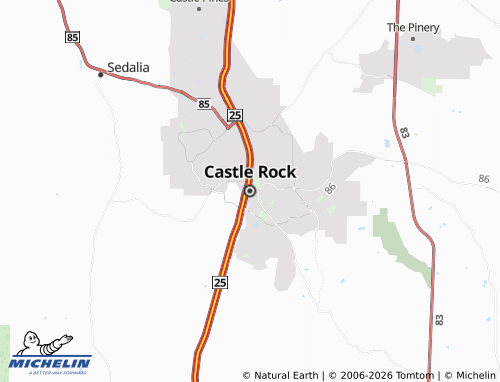 Carte MICHELIN Castle Rock - ViaMichelin