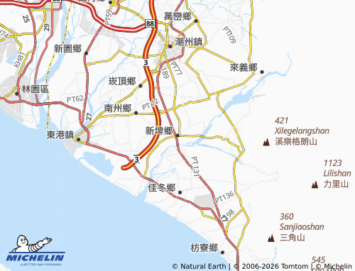 MICHELIN Xinpi Township map - ViaMichelin