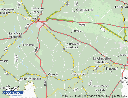 MICHELIN La Baroche-sous-Lucé map - ViaMichelin