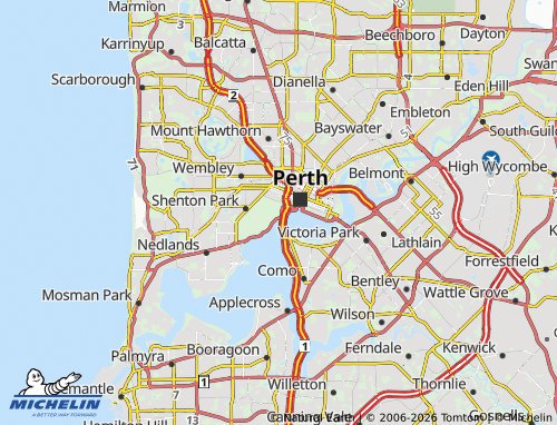 Mapa MICHELIN Kings Park - ViaMichelin