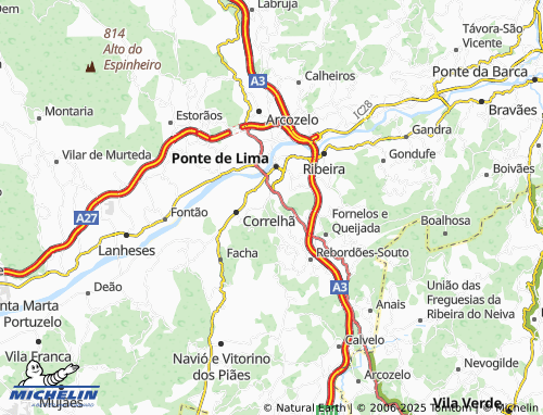 MICHELIN Postigo map - ViaMichelin