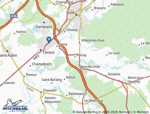 Mapa MICHELIN Parcey - ViaMichelin