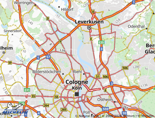 Carte MICHELIN Niehl - ViaMichelin