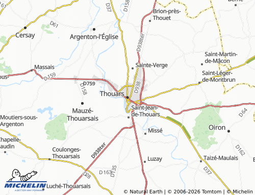 Carte MICHELIN Thouars - ViaMichelin