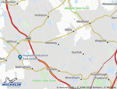 Kaart MICHELIN Medway - ViaMichelin