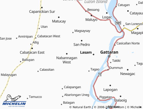 MICHELIN Nabannagan East map - ViaMichelin