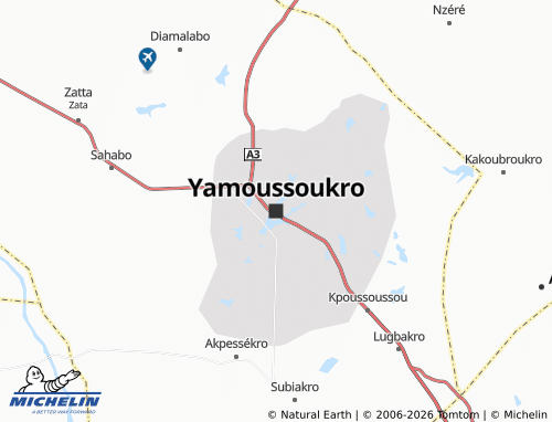 MICHELIN-Landkarte Yamoussoukro - ViaMichelin