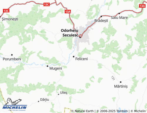 MICHELIN Feliceni map - ViaMichelin