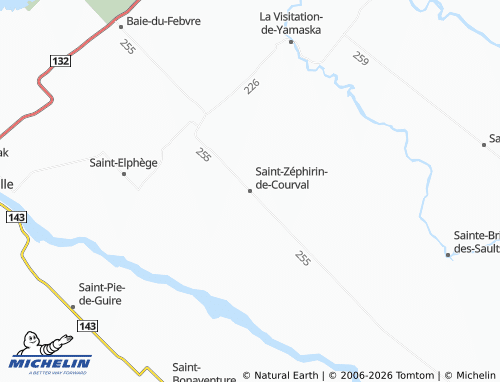 Carte MICHELIN Saint-Zéphirin-de-Courval - ViaMichelin