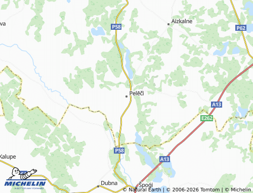 Mapa MICHELIN Pelēči - ViaMichelin
