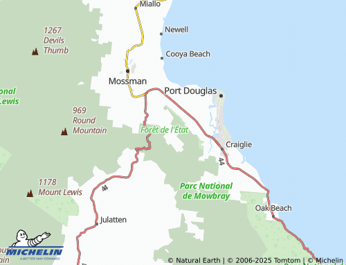 MICHELIN Cassowary map - ViaMichelin