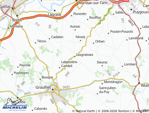 Mapa MICHELIN Lasgraisses - ViaMichelin
