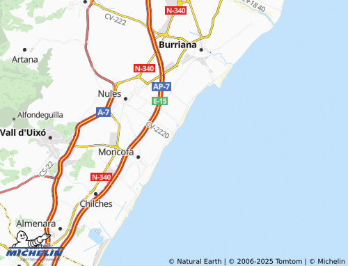 MICHELIN El Grau de Nules map - ViaMichelin