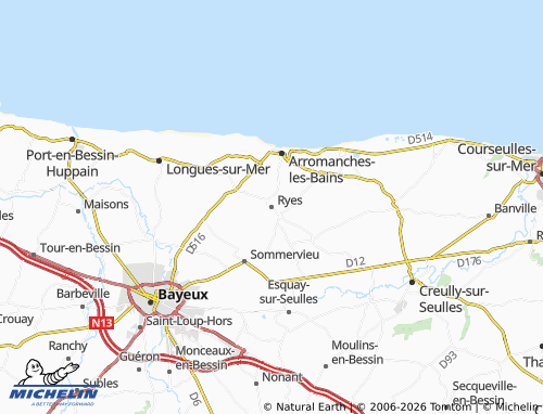MICHELIN Ryes map - ViaMichelin