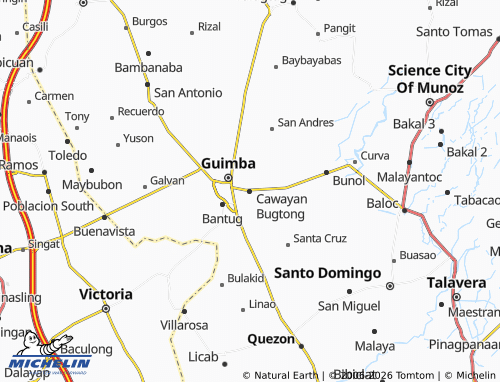 MICHELIN Cawayan Bugtong map - ViaMichelin