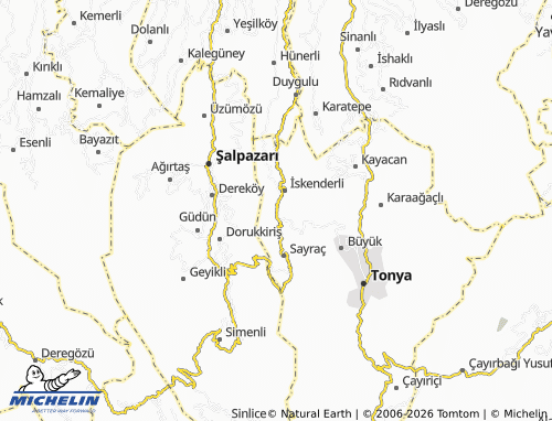 MICHELIN Turalı map - ViaMichelin