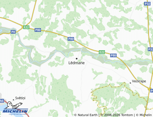 Mapa MICHELIN Lēdmanes pagasts - ViaMichelin