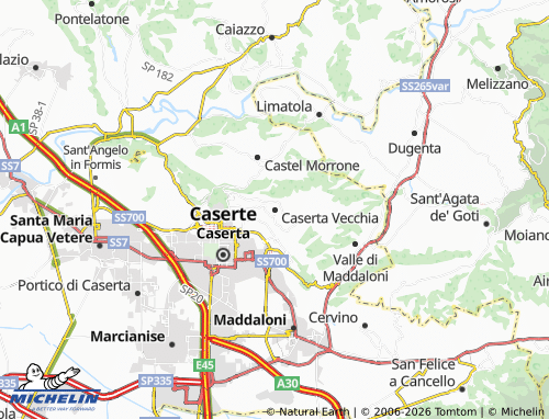MICHELIN-Landkarte Caserta Vecchia - ViaMichelin