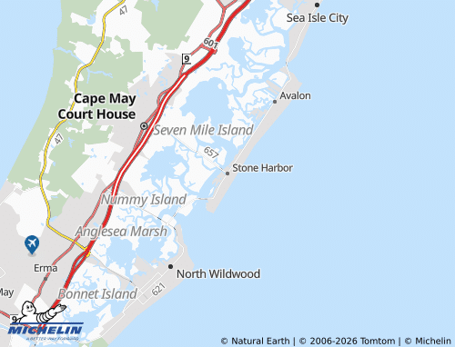 Mapa MICHELIN Stone Harbor - ViaMichelin