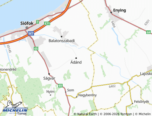 Mapa MICHELIN Ádánd - ViaMichelin