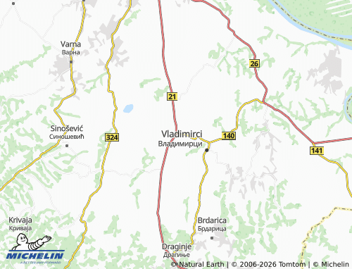 MICHELIN-Landkarte Lojanice - ViaMichelin