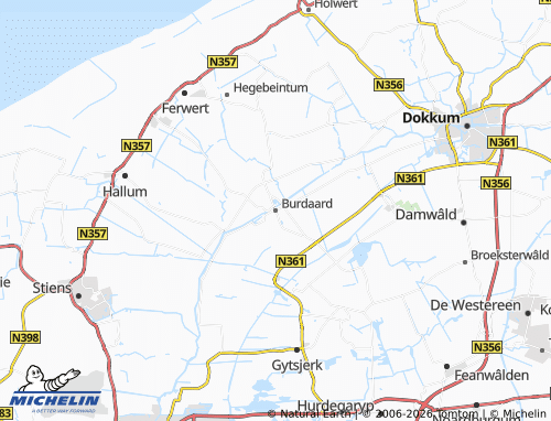 Carte MICHELIN Burdaard - ViaMichelin