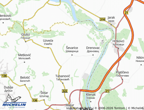 Mapa MICHELIN Ševarice - ViaMichelin