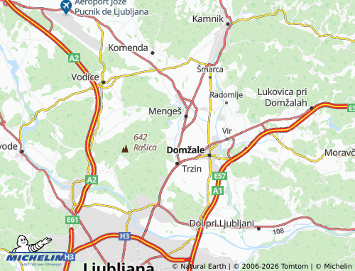Mapa MICHELIN Loka pri Mengšu - ViaMichelin