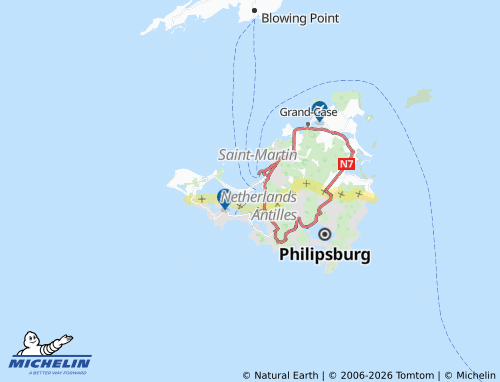 MICHELIN Sandy Ground map - ViaMichelin