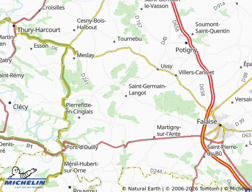 MICHELIN Saint-Germain-Langot map - ViaMichelin