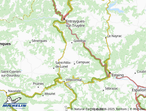 Carte MICHELIN La Brousse - ViaMichelin