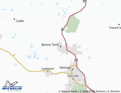 Mapa MICHELIN Bonne Terre - ViaMichelin