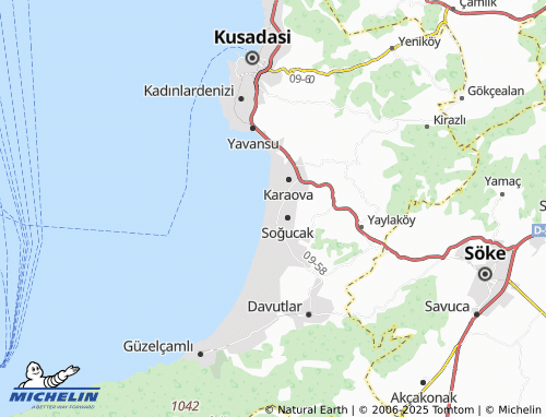 MICHELIN Kadıkalesi map - ViaMichelin