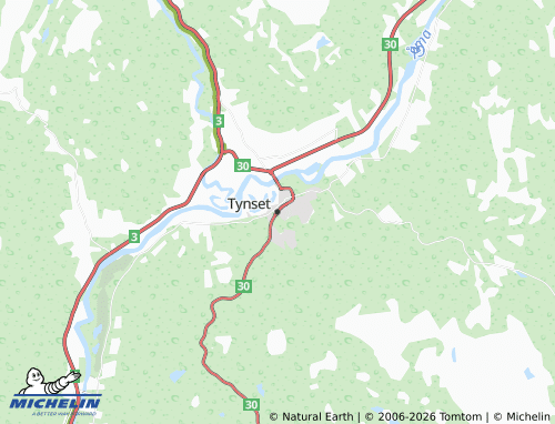 Carte MICHELIN Tynset - ViaMichelin