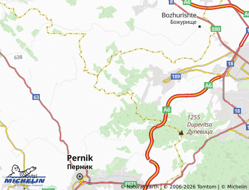 Mapa MICHELIN vz Bankya - ViaMichelin