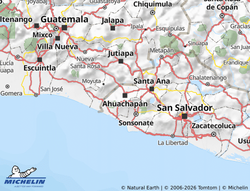 Mapa MICHELIN Ahuachapán - ViaMichelin