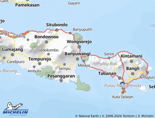 Mapa MICHELIN Banyuwangi - ViaMichelin