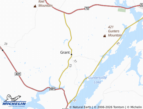 Mappa MICHELIN Grant - ViaMichelin
