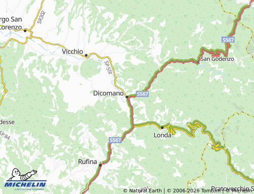MICHELIN Dicomano map - ViaMichelin