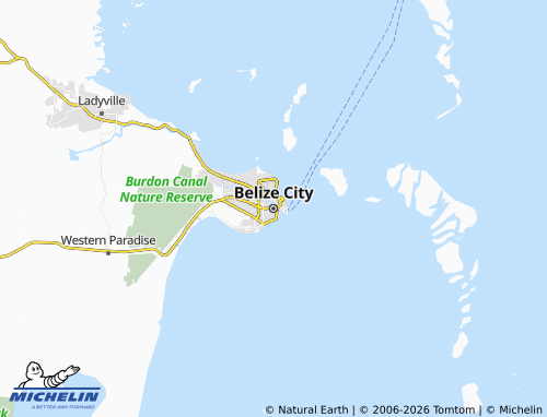 Mappa MICHELIN Belize City - ViaMichelin