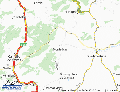 MICHELIN Montejícar map - ViaMichelin