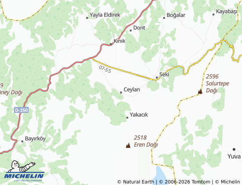MICHELIN Ceylan map - ViaMichelin