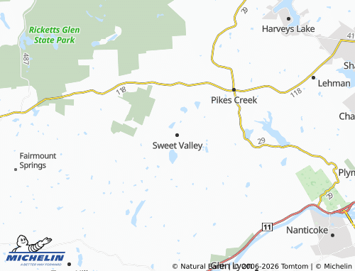 Mappa MICHELIN Sweet Valley - ViaMichelin