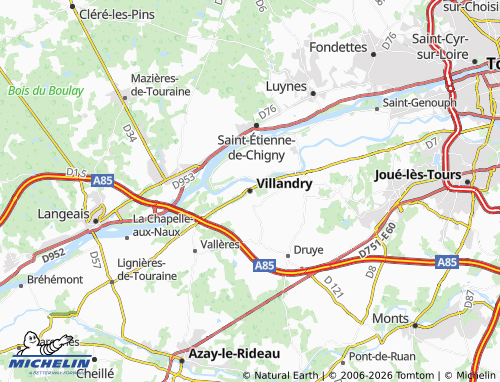 MICHELIN Villandry map - ViaMichelin
