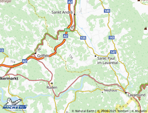 MICHELIN Granitztal map - ViaMichelin