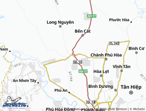 MICHELIN Bến Cát map - ViaMichelin