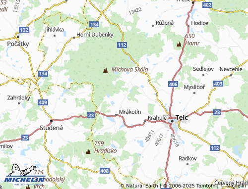 Mapa MICHELIN Lhotka - ViaMichelin